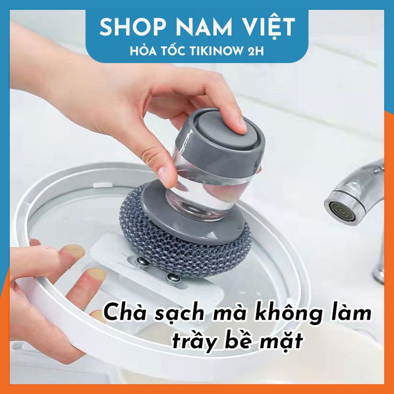 Bùi Nhùi Chà Nồi, Dụng Cụ Cọ Rửa Có Hộp Chứa Nước