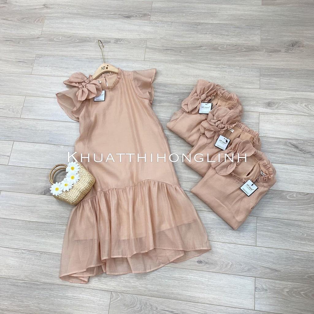 Váy bầu  tay bồng sang chảnh