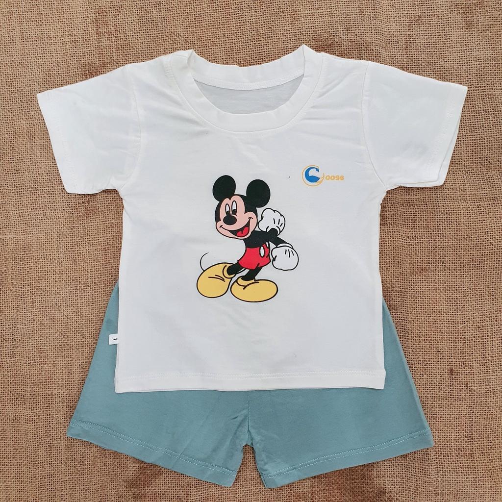 Bộ cộc Goose petit cổ tròn, mềm mịn co giãn 4 chiều thấm hút tốt