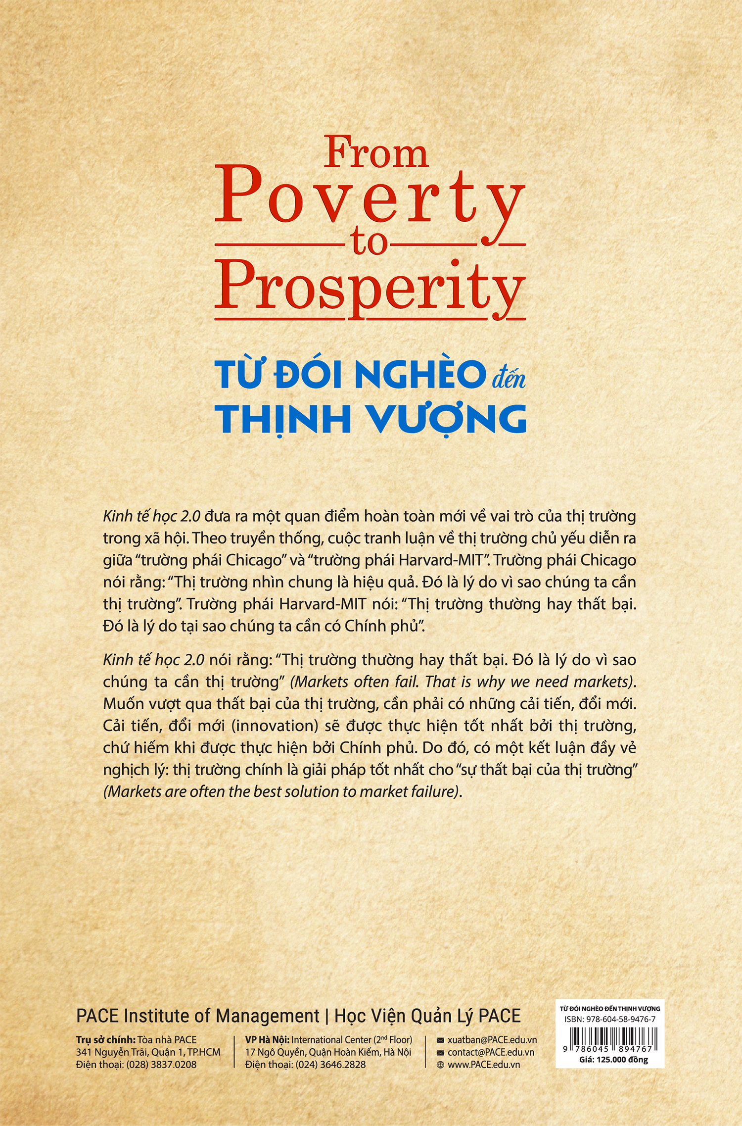 TỪ ĐÓI NGHÈO ĐẾN THỊNH VƯỢNG (From Poverty to Prosperity) - Arnold Kling, Nick Schulz - Nguyễn Trường Phú &amp; Hồ Quốc Tuấn dịch - (bìa cứng)