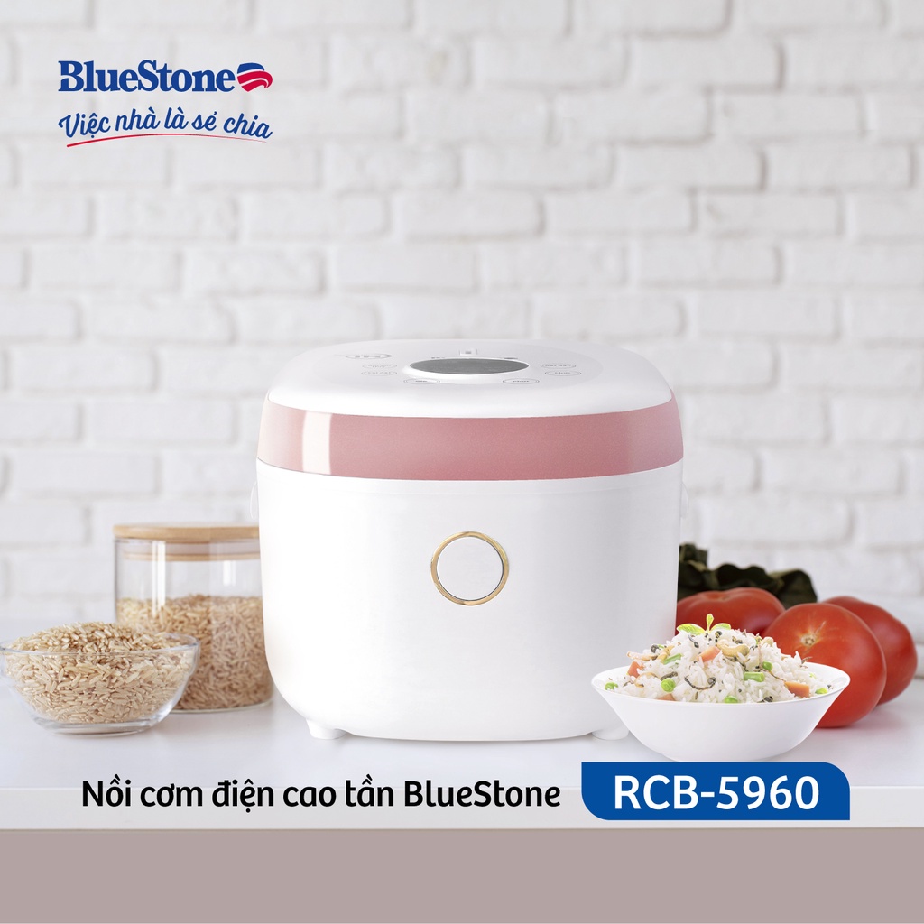 Nồi Cơm Điện Tử Cao Tần Bluestone RCB-5960, 1.5Lit-1200W, Lòng Nồi Siêu Dày, Hàng Chính Hãng