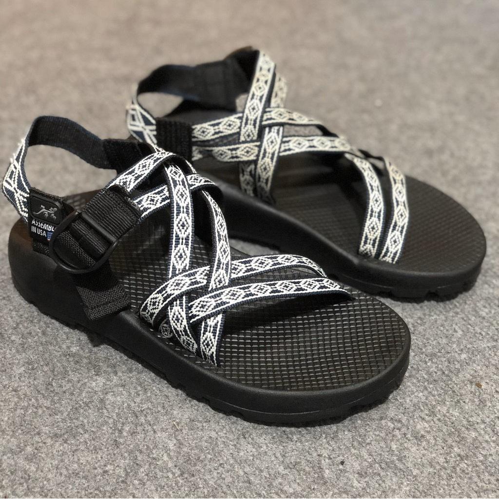 Giày Sandals Nam Quai Kép Vải Dù Kiểu Dáng Hàn Quốc Mã D151