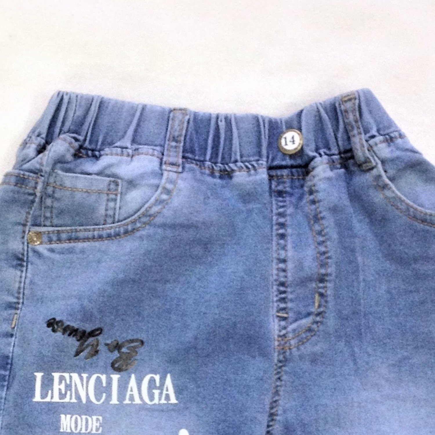 Q00002316 Quần Jean lửng bé trai đẹp, dáng ôm body, co giãn tốt, từ 4-8 tuổi