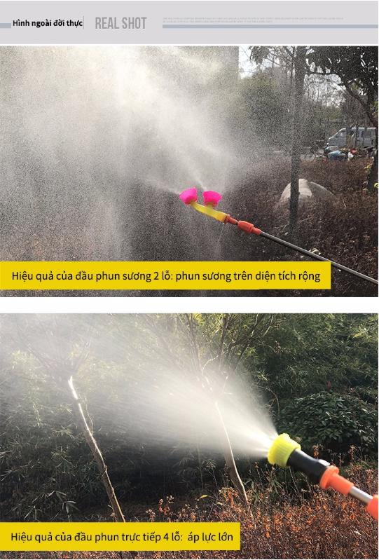 Bình xịt điện đeo lưng tưới tiêu chăm sóc cây trồng 16L Nạp sạc 8AH12V