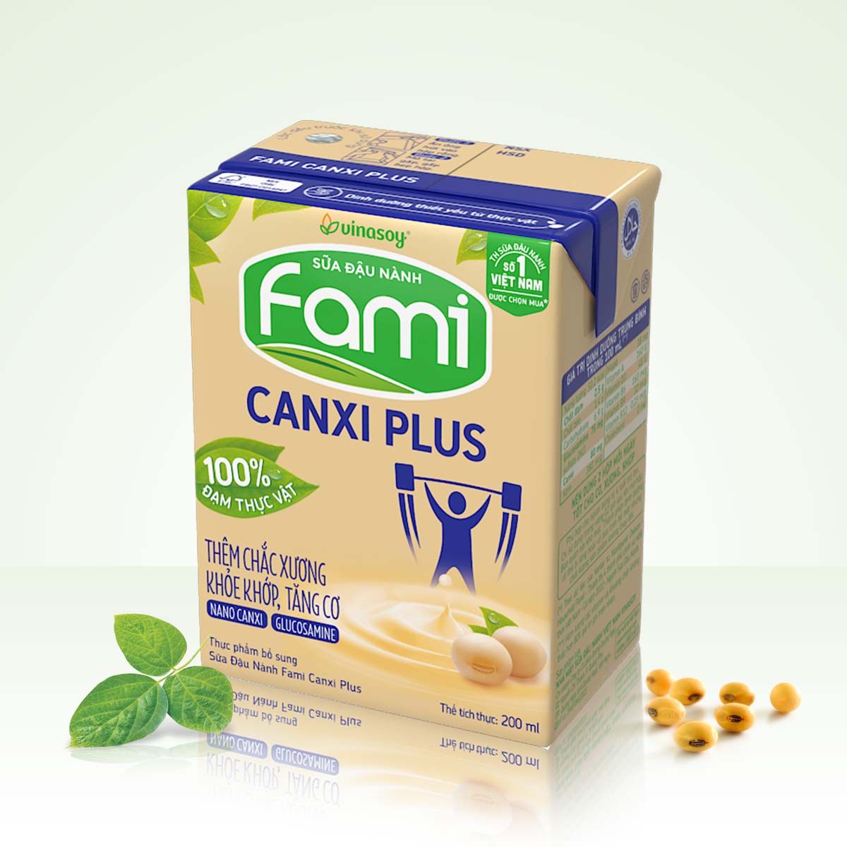 Thùng sữa đậu nành Fami Canxi Plus  hộp (200ml x 36 hộp)