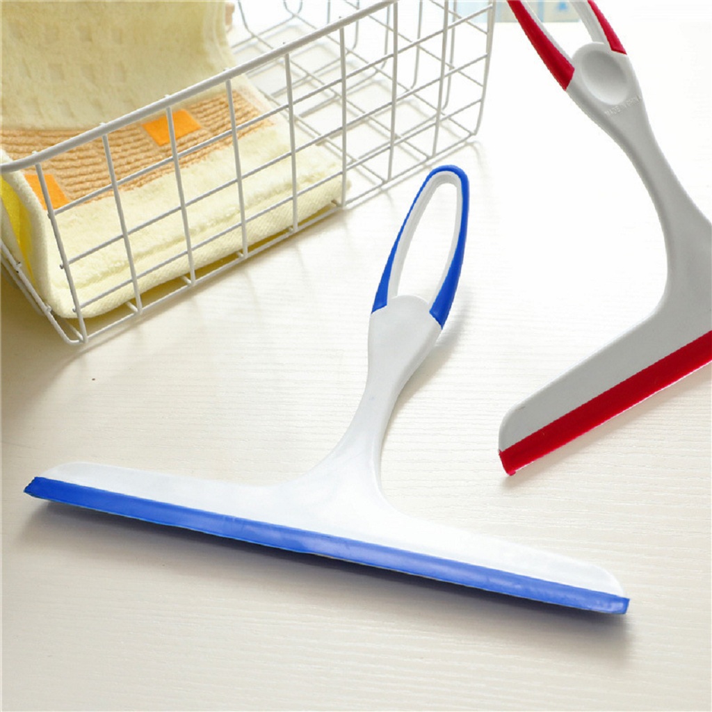 Cây gạt kính, gạt nước mini bằng cao su mềm có tay cầm và lỗ treo tiện dụng, siêu bền và chắc chắn lưỡi 25cm