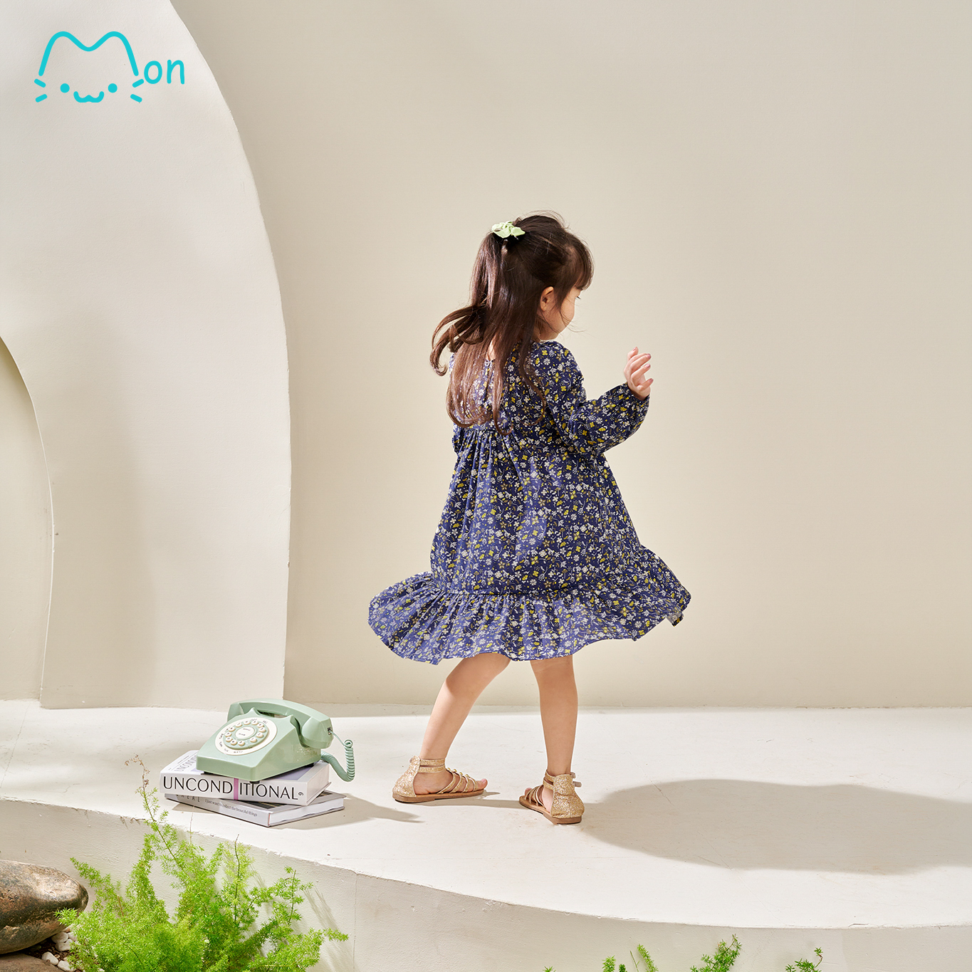 Váy bé gái thiết kế dáng dài, váy bé gái xuân hè chất cotton nhẹ mát, cho bé 2-6 tuổi MonBabies VDG22w05