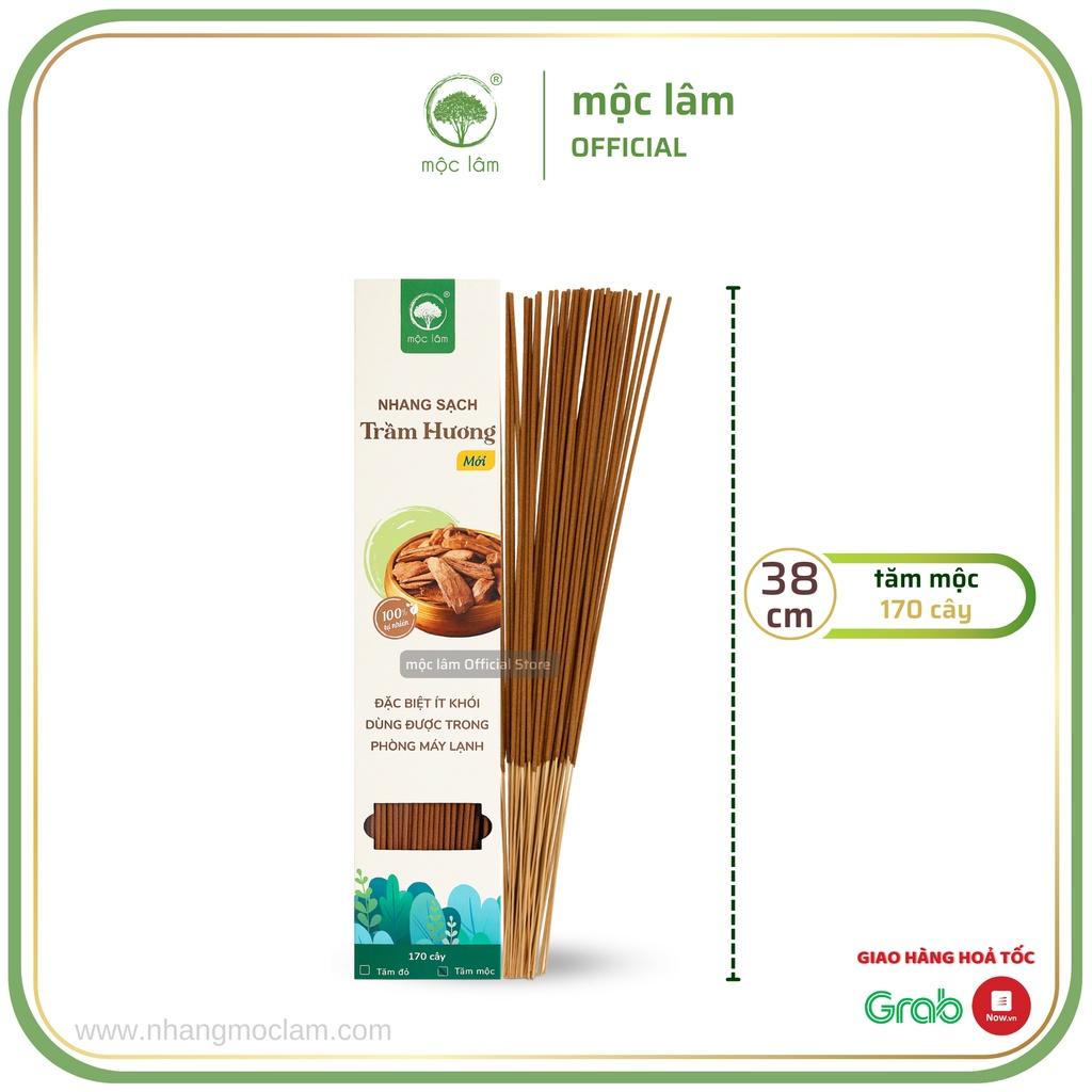 Nhang Trầm Hương MỘC LÂM 38cm 170cây, Nhang Sạch Ít Khói Ít Tàn, Hương Dịu Nhẹ, Nhang Phòng Máy Lạnh