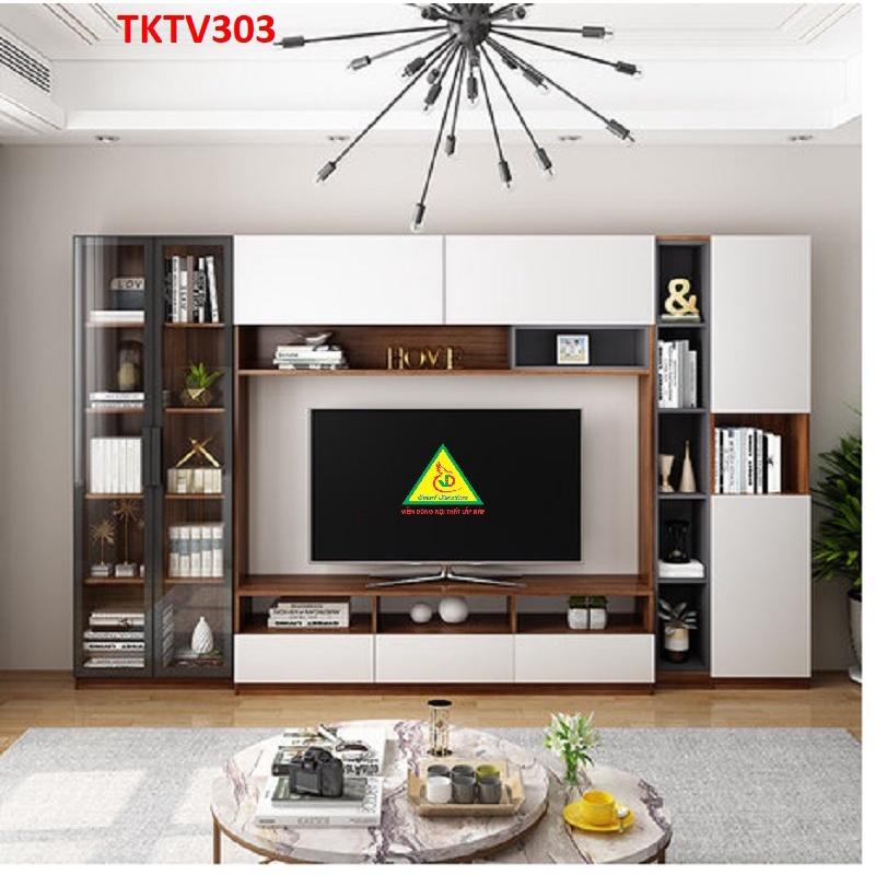 Tủ kệ tivi trang trí phong cách hiện đại TKTV303 - Nội thất lắp ráp Viendong adv