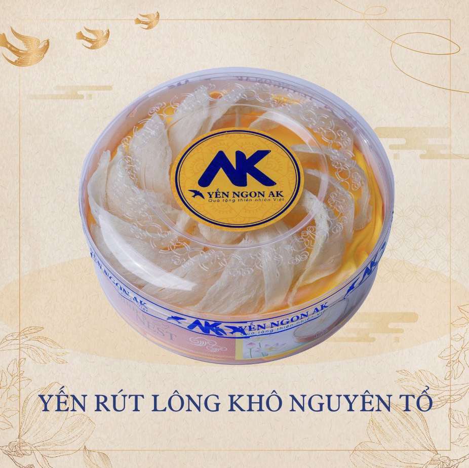 Yến rút lông khô nguyên tổ - Yến sào nguyên chất - Yến Ngon AK