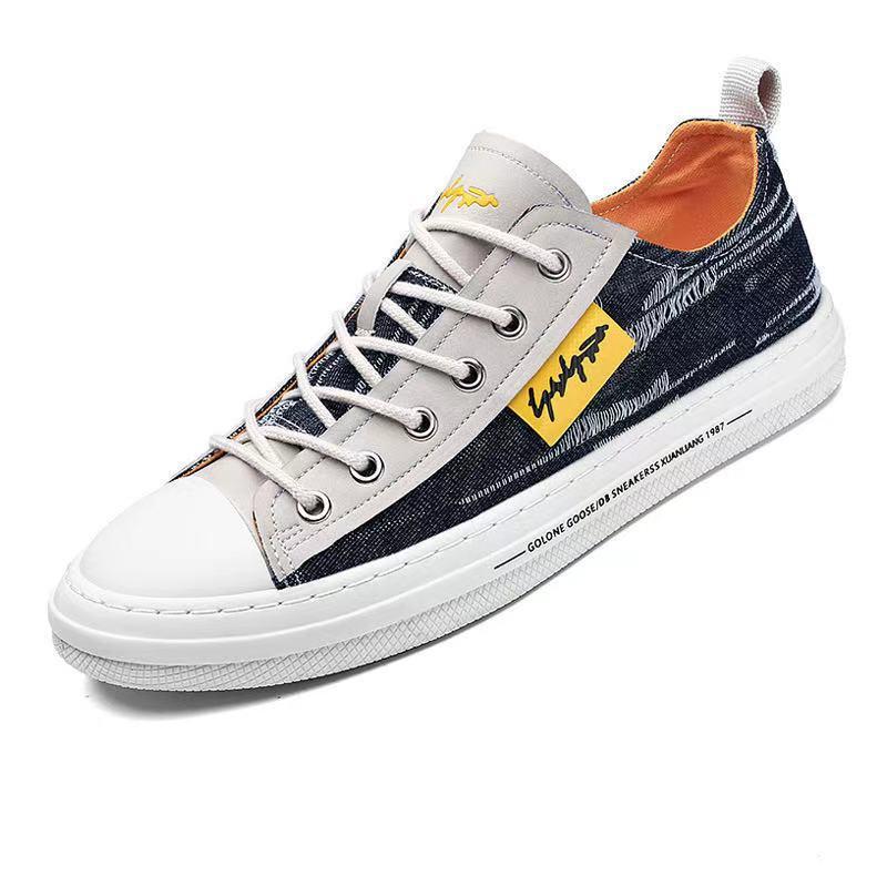 LCRTZKG Giày thể thao nam Casual Sneaker Mùa hè chất lượng cao Denim Canvas Giày thể thao nam Casual Giày trượt thoải mái Giày thể thao nam lái xe 2022