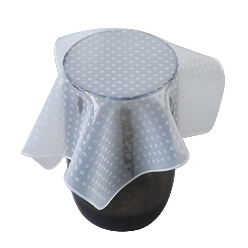 Kitchen Tool Transparent Reusable Silicone Kitchen Food Wrap Seal Bowl Cover Strech Food Fresh Keeping Silicone Wraps Stretch