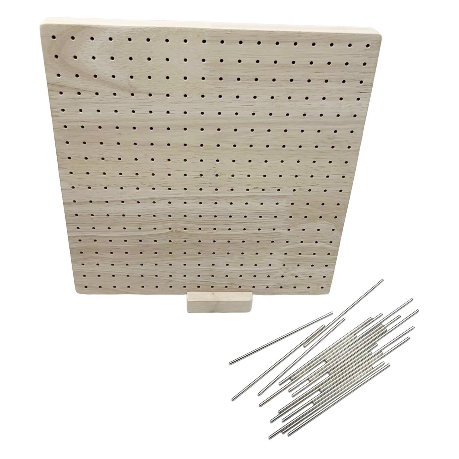 Crochet Blocking Board with 20 Pin Wood for Knitting Crochet Craft Weave DIY