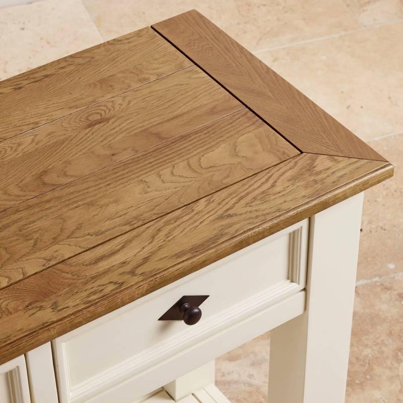 Bàn Console 2 Ngăn Kéo Shutter Gỗ Sồi Ibie LTO2SHUO - Trắng