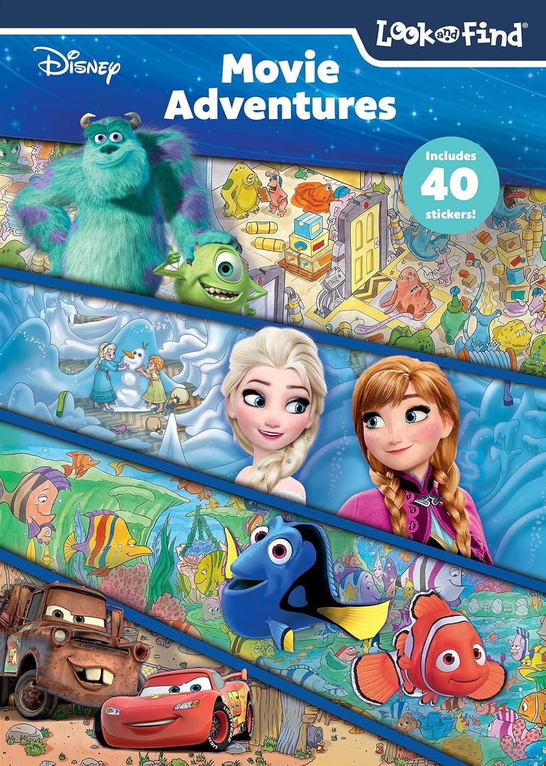 Sách ngoại văn: Look And Find Sticker Book Disney Pixar Movie Adventures