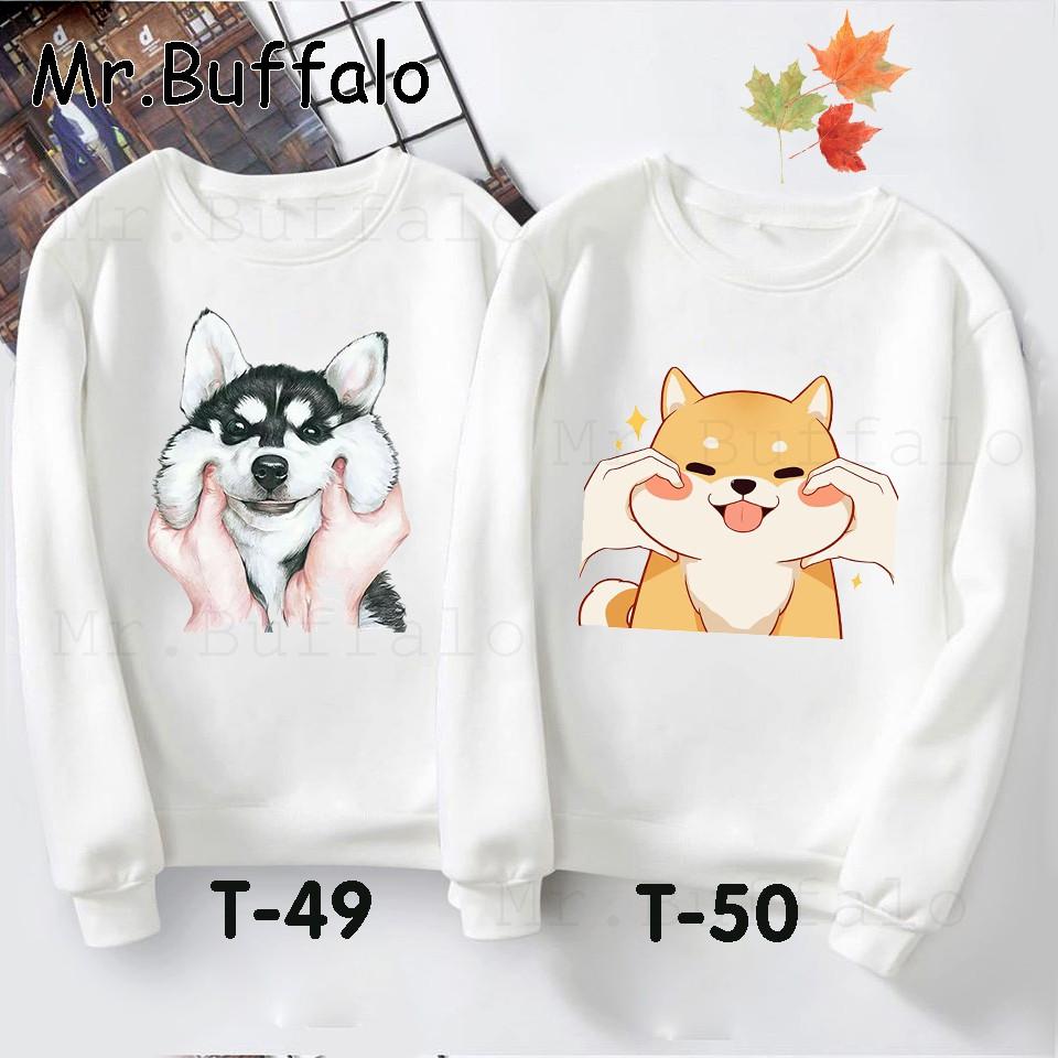 Áo nỉ đôi sweater nam nữ, áo cặp cute - ÁO ĐÔI THU ĐÔNG CỰC NGẦU HÀNG VNXK