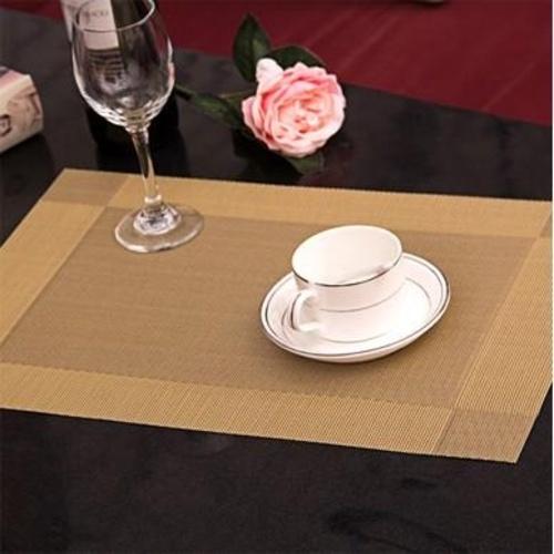 Tấm miếng lót bàn ăn cao cấp cách nhiệt tốt chống ma sát dễ dàng vệ sinh hình chử nhật không thấm nước màu nâu đen
