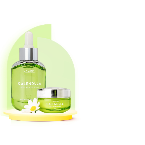 Bộ serum, kem dưỡng Lagumi cho da dầu, mụn với thành phần B5, Calendula, Super HA giảm mụn, cấp ẩm, sáng da