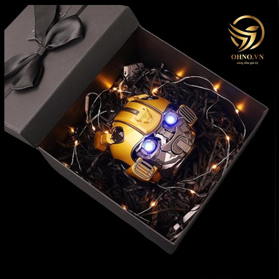 Loa Bluetooth Siêu Anh Hùng Bumblebee Transformer Mắt Có Đèn Led Xanh, Nghe Nhạc Sống Động,