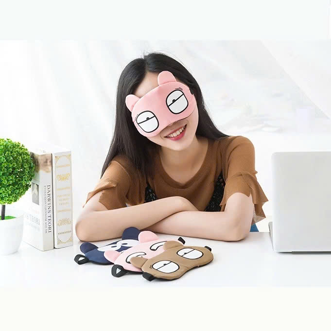 Tấm Che Bịt Mắt Có Túi Gel Làm Mát Giảm Căng Thẳng Kích thước 19x10 cm- Giao ngẫu nhiên