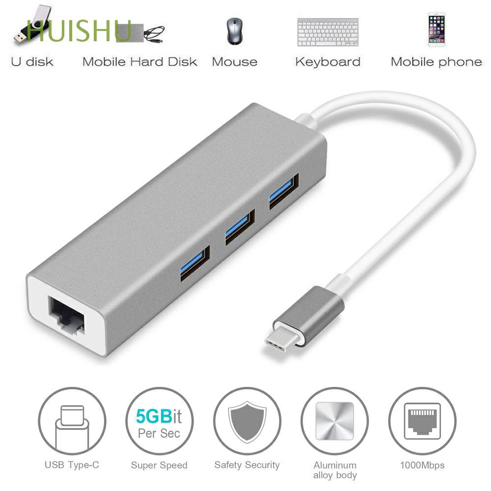 Bộ chia USB Type C sang RJ45 tốc độ cao cho Macbook Pro PC laptop