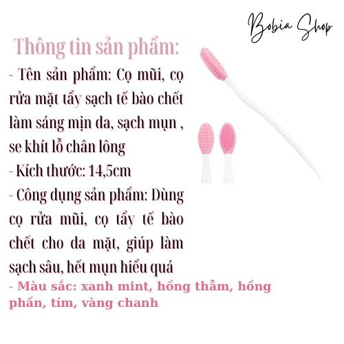 Cọ Silicone Vệ Sinh Mũi, Tẩy da chết Hai Mặt Làm Sạch Sâu HIệu Quả Tiện Dụng