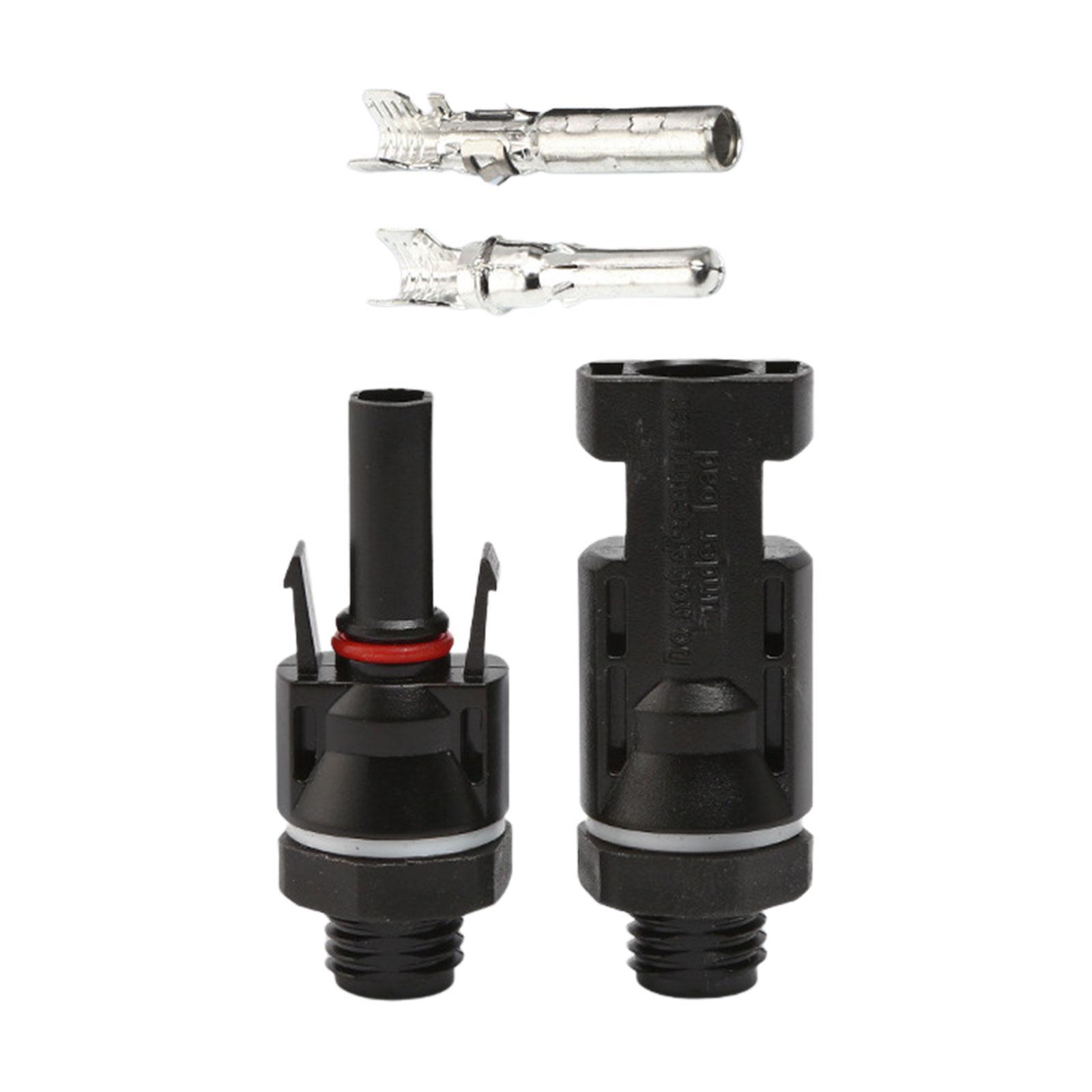 2Pcs Solar Panel Cable Connectors Solar Panel Connectors 2.5/4/6mm Professional Panel Plug Durable 1000V Waterproof IP67 Solar Connectors