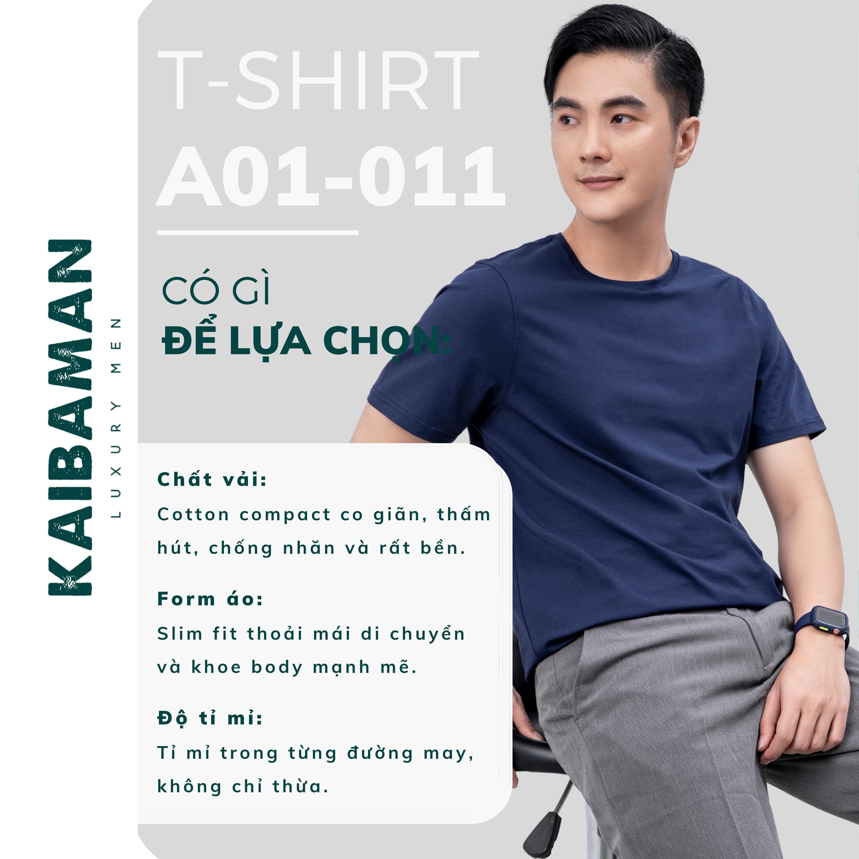 Hình ảnh [A01-011] Áo Thun Nam Tay Ngắn Cổ Tròn Kaibaman T-shirt Nam Cotton Hàn Quốc Form Slimfit Áo Phông Nam Tay Lỡ-KAIBAMAN STORE