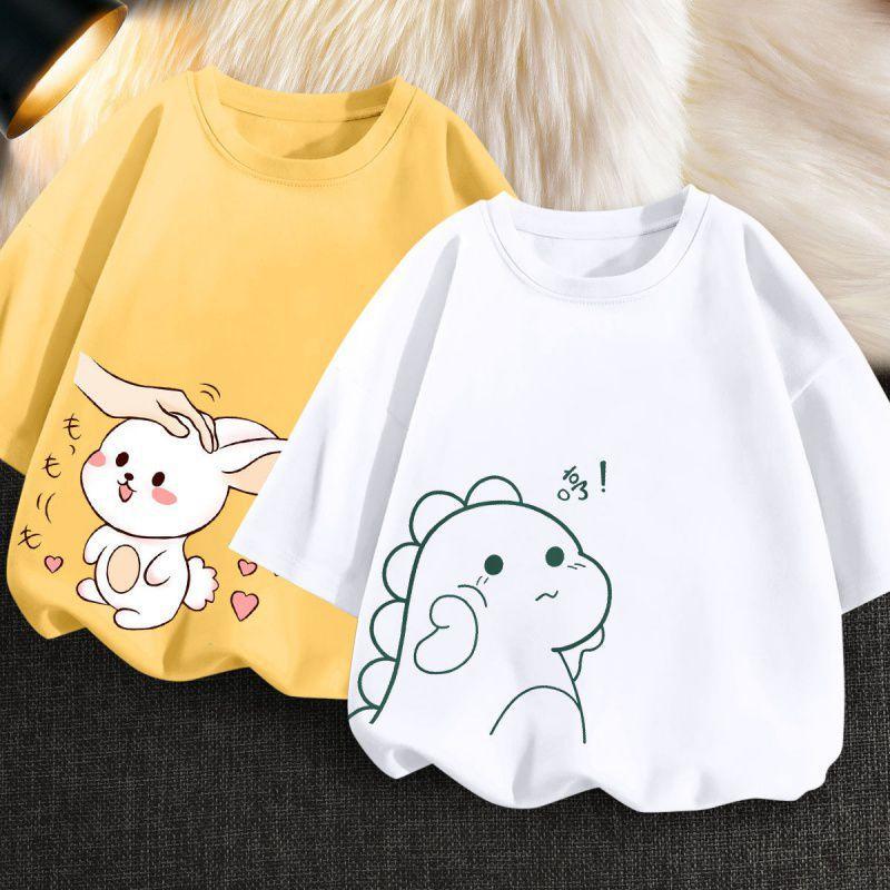 Áo thun in hình khủng long cute áo ngắn tay mùa hè