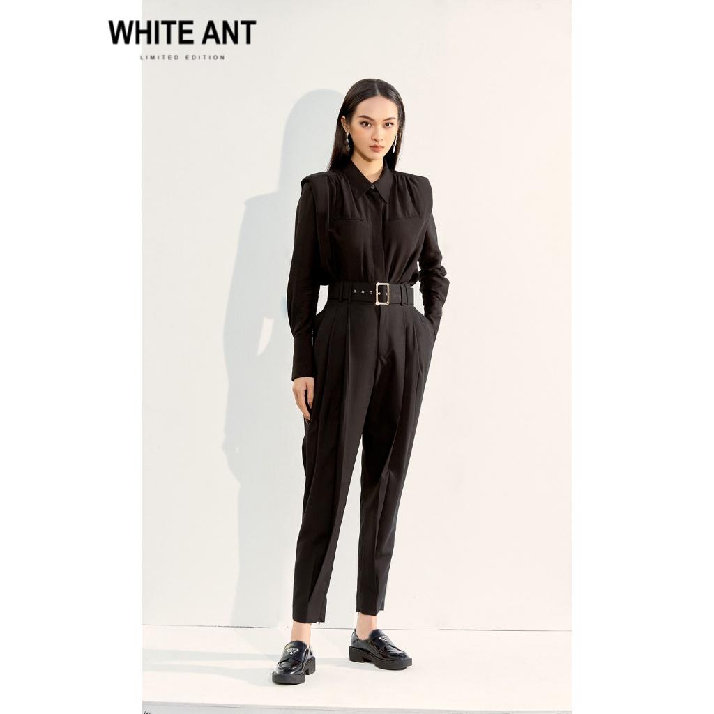Áo Sơ Mi Nữ WHITE ANT KENDRER GERMAN COLLAR SHIRT Thiết Kế Nhún Ở Vai Thân Trước, Chất Liệu Vải Tencel Mặt Sứ 170300134