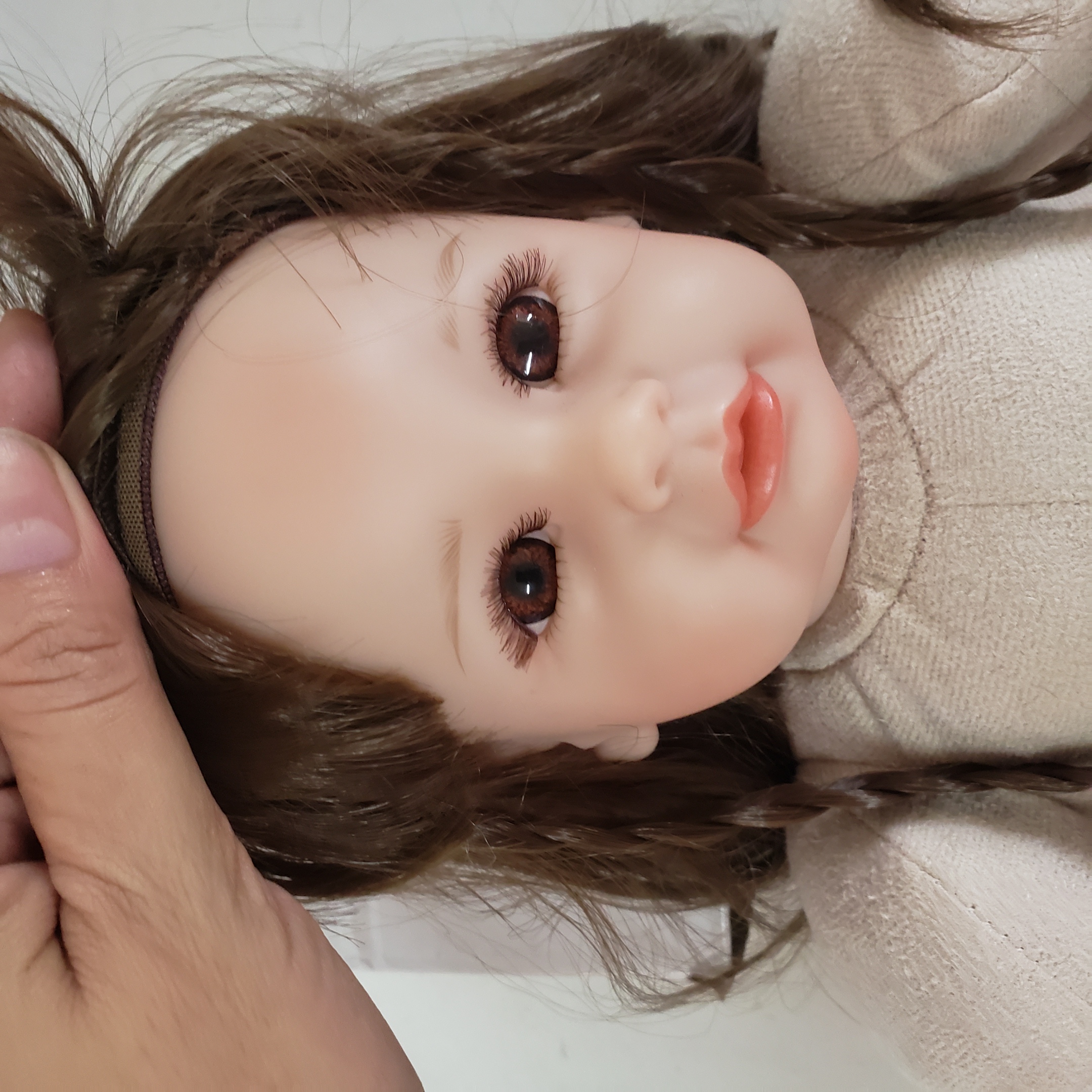 Búp Bê Tái Sinh Thân Gòn KEIUMI Môi Cong Tóc Dài 50 cm 20 inch Reborn Vinyl Doll PVN3421