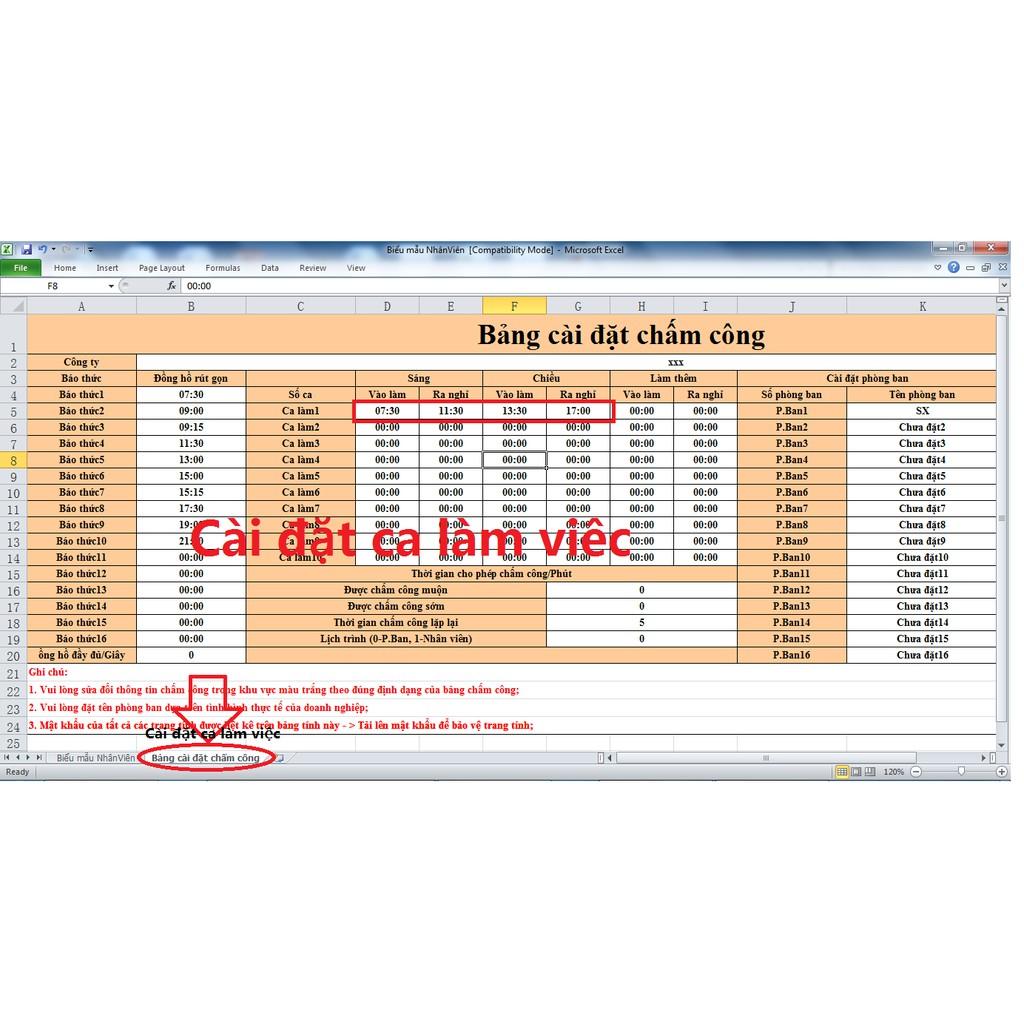 Máy Chấm Công Vân Tay 911(Full + Part time)(Tặng USB 8GB + Video hướng dẫn sử dụng) (100% Tiếng Việt)