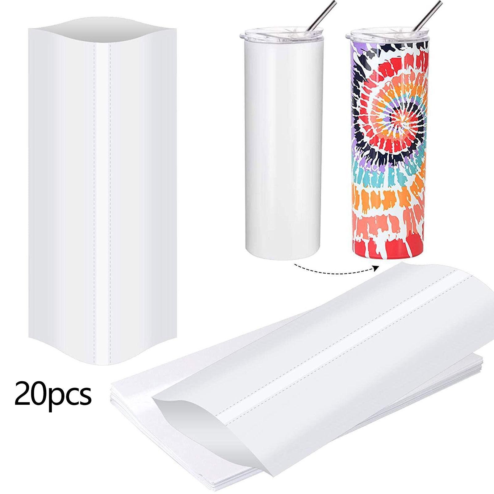 20Pcs Shrink Wrap for Sublimation Tumbler Heat Transfer Film Bags for Mugs