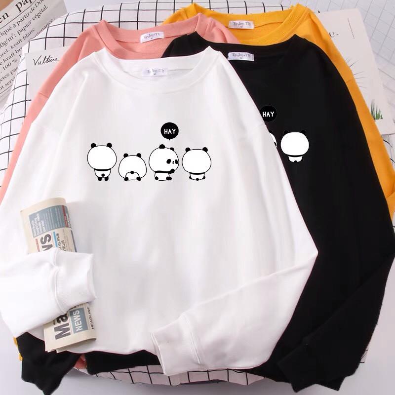 ÁO SWEATER IN 4 CON GẤU TRÚC