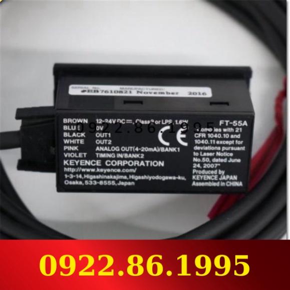 Bộ cảm biến nhiệt độ kỹ thuật số KEYENCE FT-55A mới