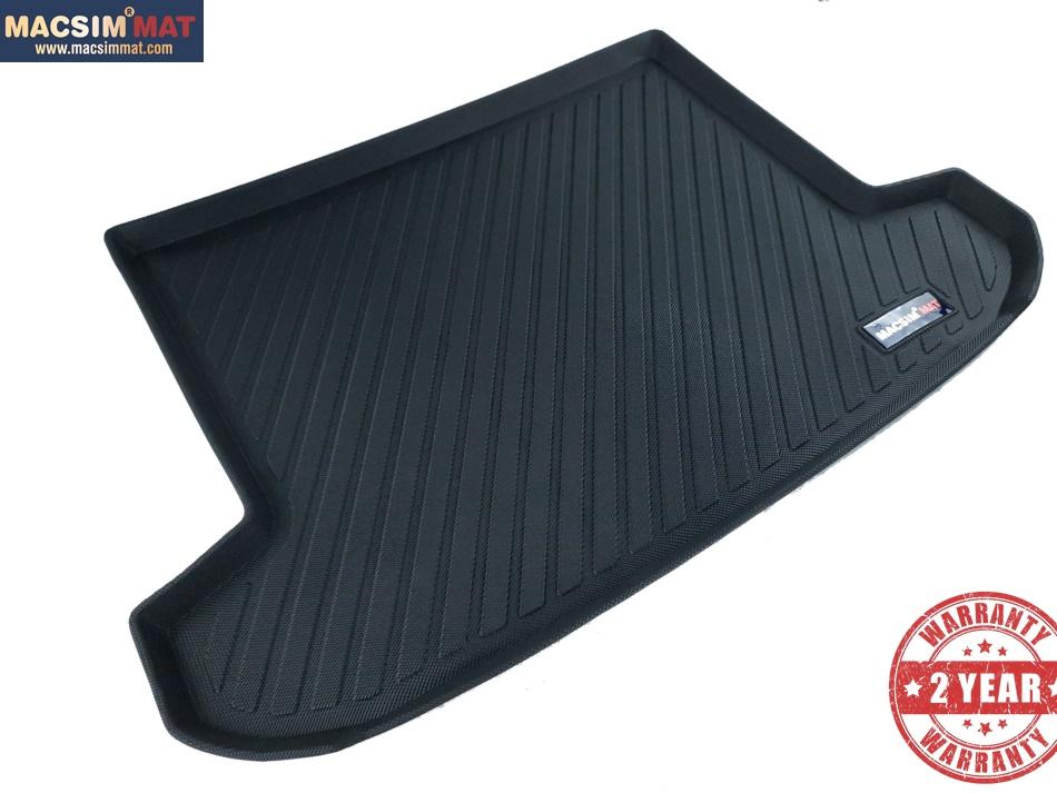 Thảm lót cốp Hyundai Tucson 2015 + nhãn hiệu Macsim chất liệu TPV cao cấp màu đen