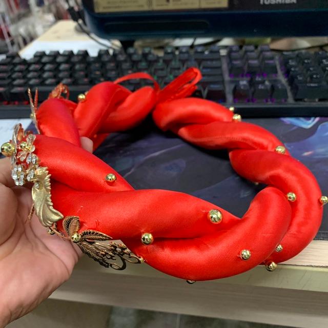 Mấn mỹ nhân phụ kiện cưới Giang mấn cô dâu mẫu chuyên cho cô dâu ăn hỏi hoặc cưới màu đỏ đẹp