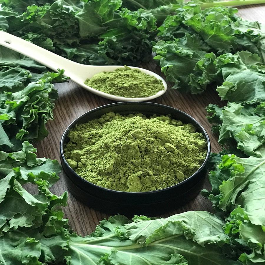 Bột Cải Xoăn Kale sấy lạnh nguyên chất NTPOWDER 60gr hũ thủy tinh - Nhất Tín Food