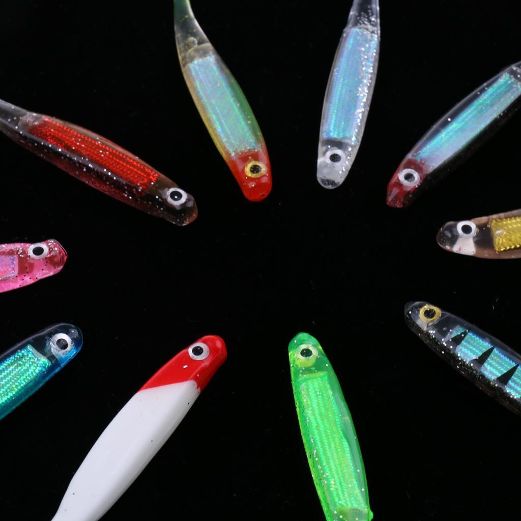 10Pcs/Bag T Tail Soft Baits Fishing Lures Kit Worm Lures Swimbaits 10cm/5g