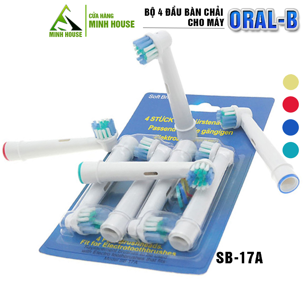 Combo bộ 4 đầu bàn chải đánh răng điện cho máy Oral B xuất xứ Đức