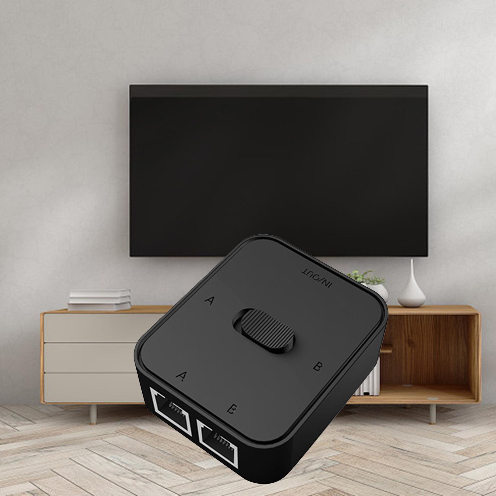 Gigabit Network Switch 2 Port Portable LAN Hub for Computer