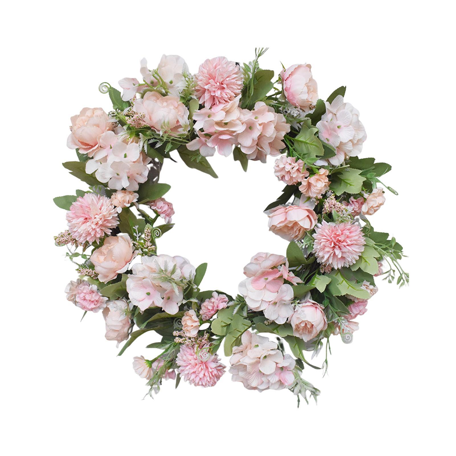 Artificial Wreath Garland Floral Front Door Wreath for Wedding Outside Porch