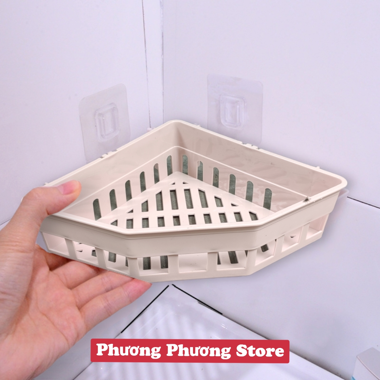 KỆ GÓC DÁN TƯỜNG ĐA NĂNG KHÔNG CẦN KHOAN VÍT