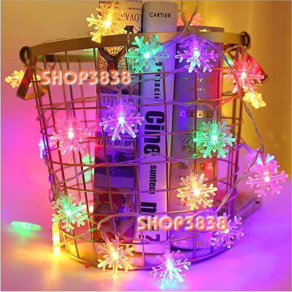 Dây Đèn Led Bi Đục Tròn Dài 3M - 20 Bóng Nhiều Màu Trang Trí Noel Lễ Tết