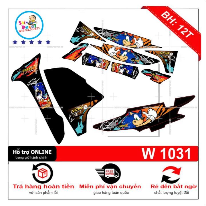 Tem xe wave a 110 sonic dán xe đen