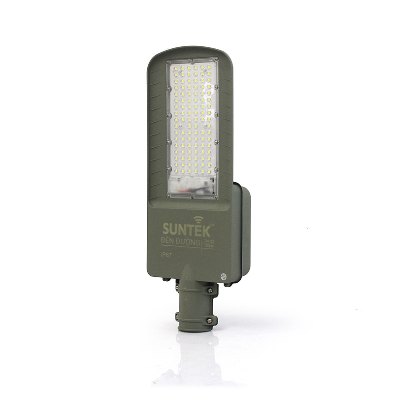 Đèn Đường Năng Lượng Mặt Trời SUNTEK DA-02 Solar Street Light 200W - Chip Led SMD 5054, 2340 Lumen, Sáng 20 giờ, Tự động Bật/Tắt, Điều khiển Từ Xa, Chống Nước/Bụi/Sét