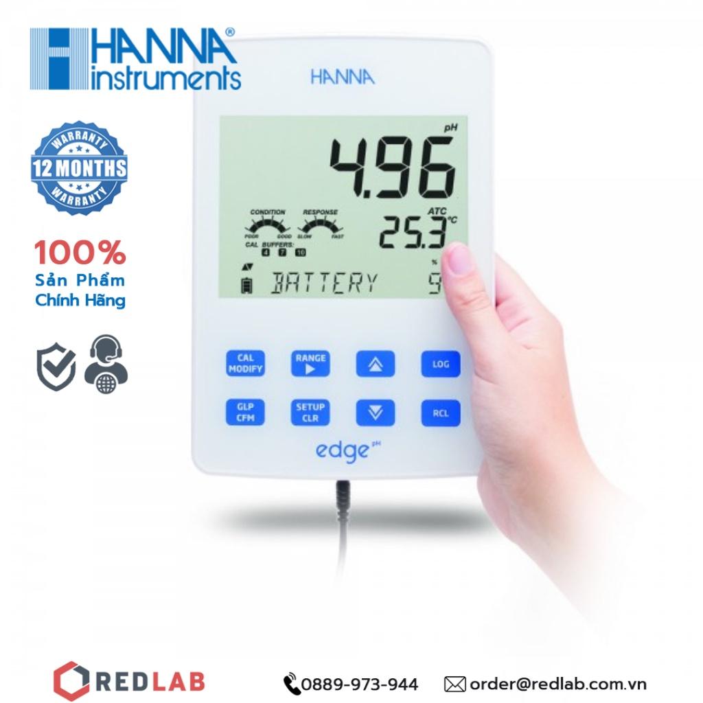 Máy đo pH để bàn cầm tay Máy đo cầm tay để bàn, treo tường tiện lợi Hanna HI2002-02