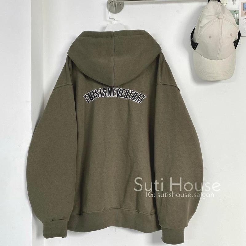 Áo khoác hoodie from rộng unisex, Áo khoác hoodie form rộng chất vải nỉ ngoại THISISNEVERTHAT