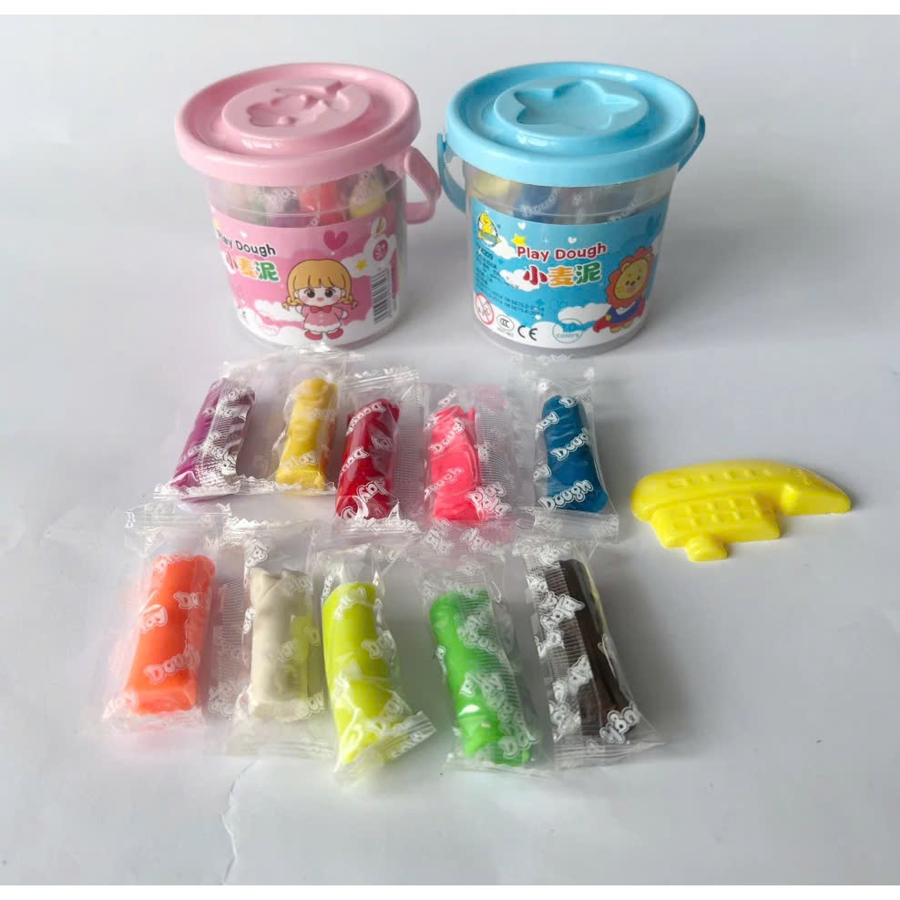 Đất Nặn Nhiều 10 Màu - Chất Liệu An Toàn - Có Khuôn Kèm - 10 - 01 Hộp Nhựa Có Quai Xách Giao Màu Ngẫu Nhiên - 7022