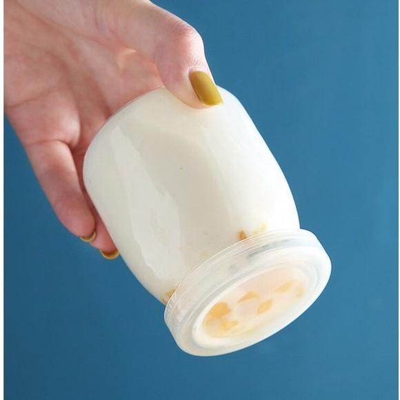 Hũ thủy tinh đựng sữa chua có nắp 100ml tiện lợi